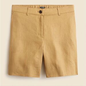 J. Crew Linen 6" Harbor Honey Brown Shorts Sz XSMALL NWT